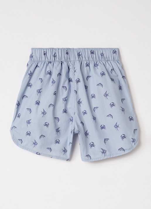 Lil 'Atelier NMMFandyn loose fit korte broek - voorkant 2 staalblauw