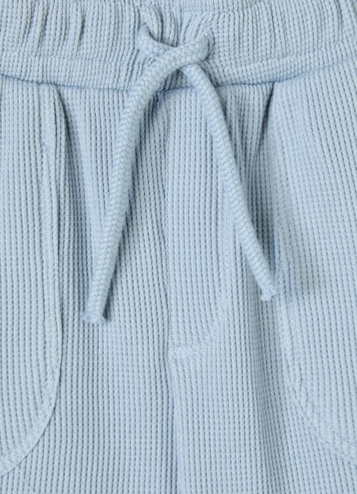 Lil 'Atelier NMMHarun loose fit korte joggingbroek - detail 4 lichtblauw