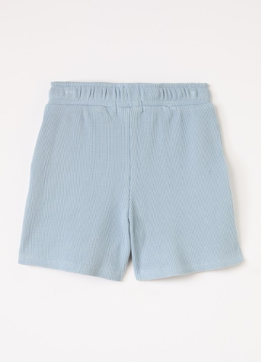Lil 'Atelier NMMHarun loose fit korte joggingbroek - voorkant 3 lichtblauw