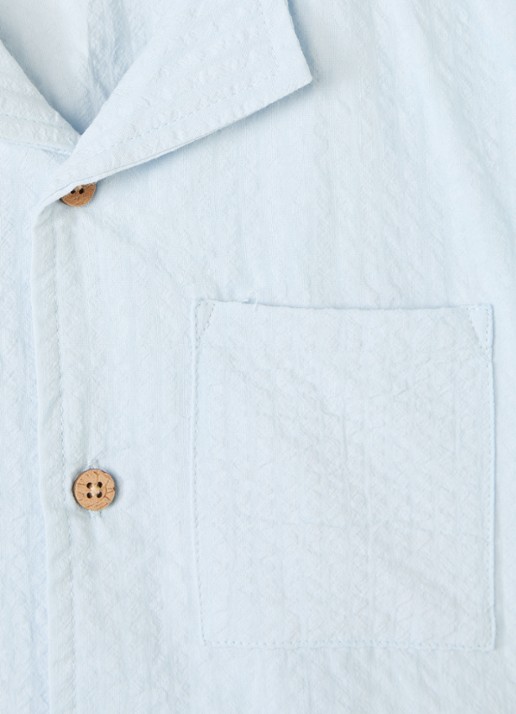 Lil 'Atelier NMMHoman Mak overhemd met borstzak - detail 4 lichtblauw
