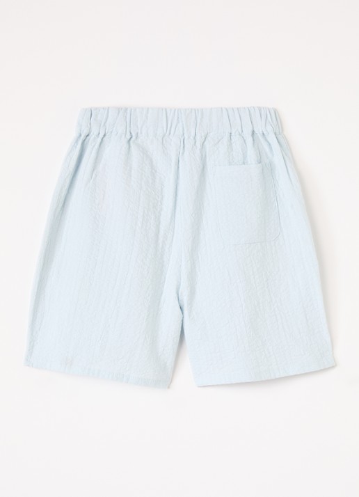 Lil 'Atelier NMMHoman Mak straight fit korte broek - voorkant 3 lichtblauw