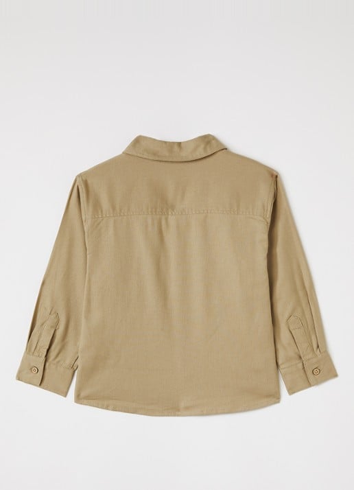 Lil 'Atelier NMMKoa overhemd met borstzakken - voorkant 2 khaki