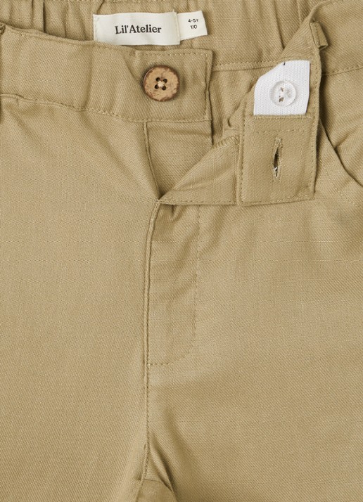 Lil 'Atelier NMMKoa straight fit chino - detail khaki