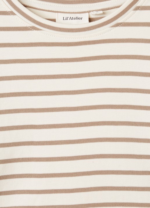 Lil 'Atelier NMMLimia longsleeve met streepprint - detail beige