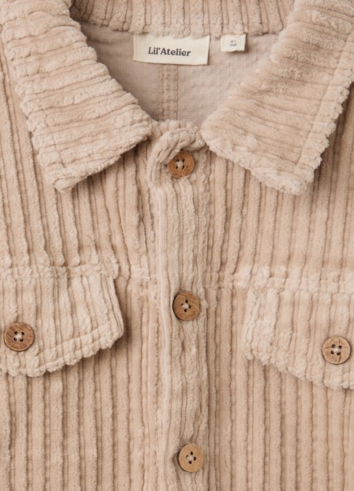 Lil 'Atelier NMMRaul overshirt van corduroy - detail 3 beige