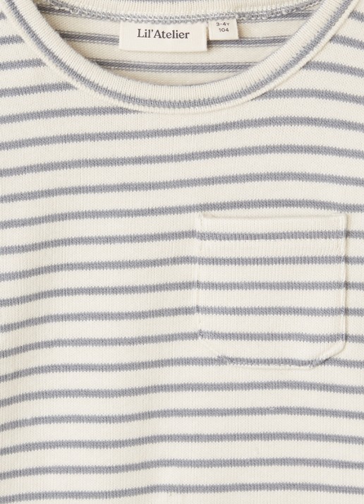 Lil 'Atelier NMMThoro longsleeve met streepprint - detail 3 gebroken wit