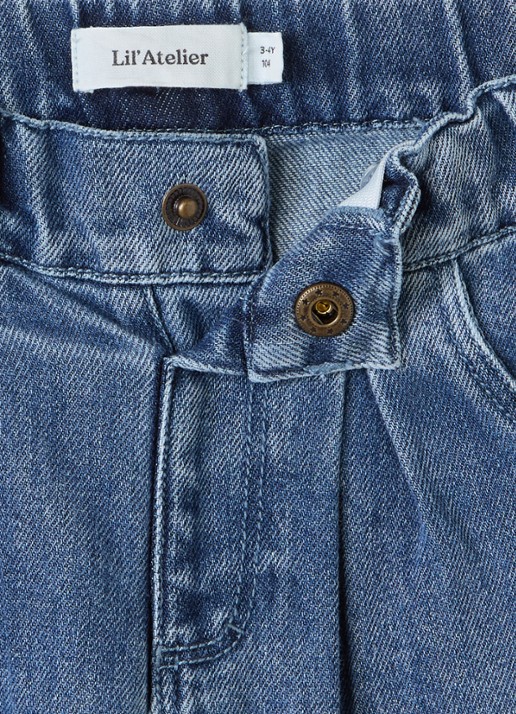 Lil 'Atelier NMNObello slim fit jeans - detail indigo