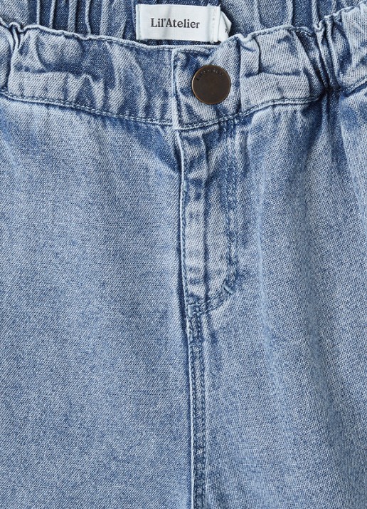 Lil 'Atelier NMNTaya loose fit jeans met medium wassing - detail 3 indigo
