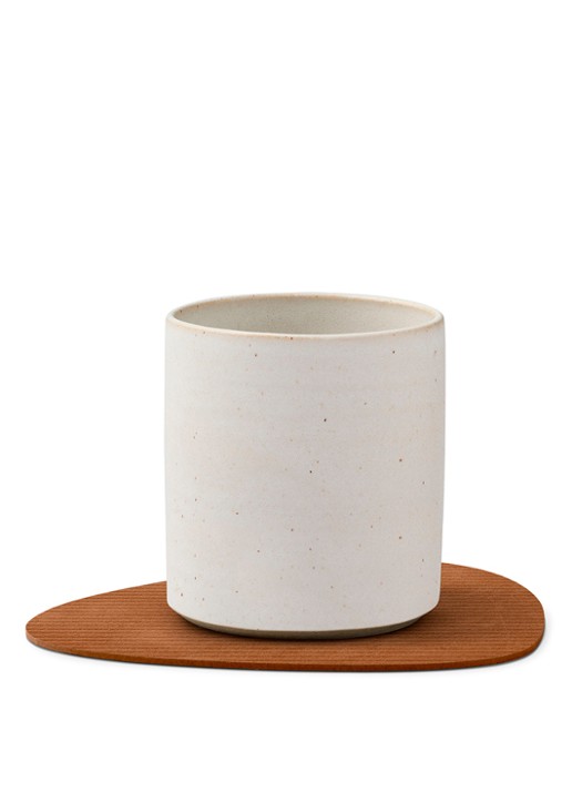 LIND DNA Corduroy onderzetter van leer - voorkant 4 beige
