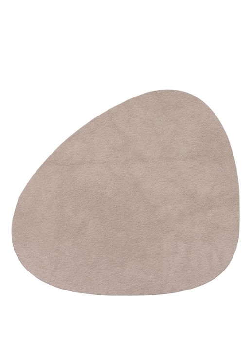 LIND DNA Curve onderzetter van  leer 11 x 13 cm