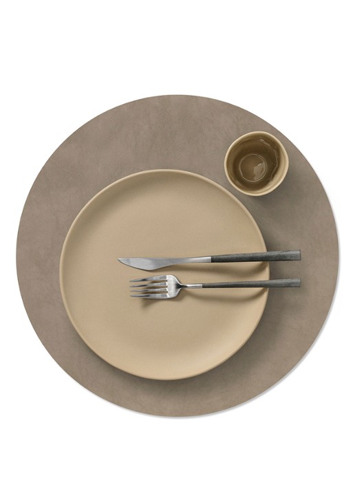 LIND DNA Nupo placemat 40 cm - voorkant 2 middengrijs