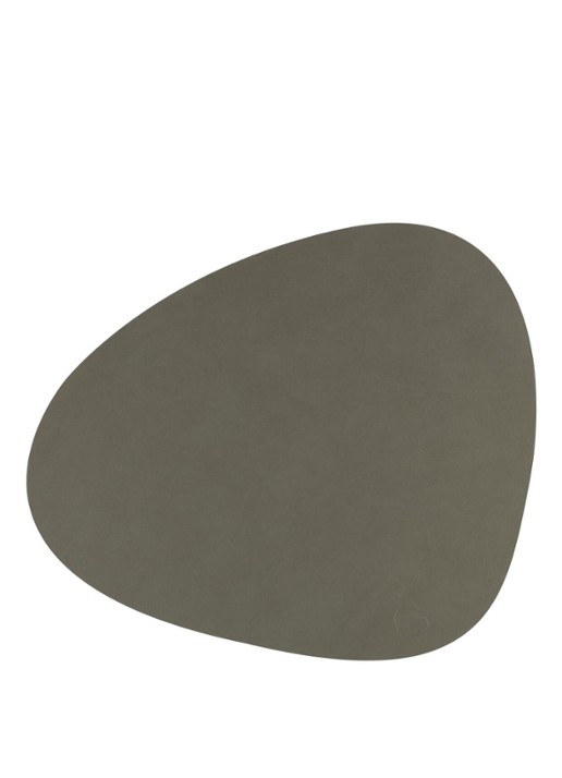LIND DNA Table Mat Curve placemat van leer 37 x 44 cm