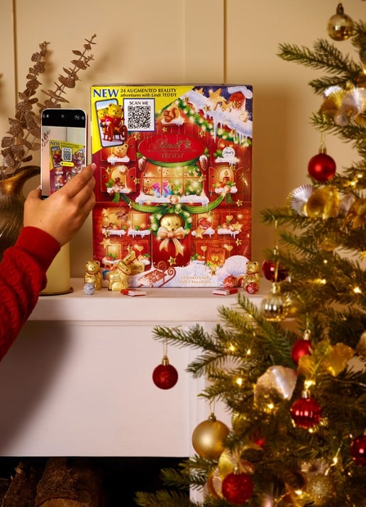 Lindt Teddy adventskalender met chocolade - 24 dagen - voorkant 2 undefined