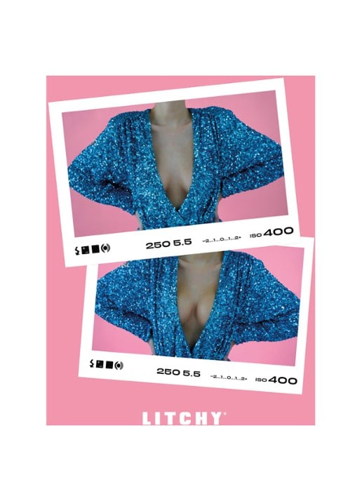 Litchy Boob Tape - detail 2 zand