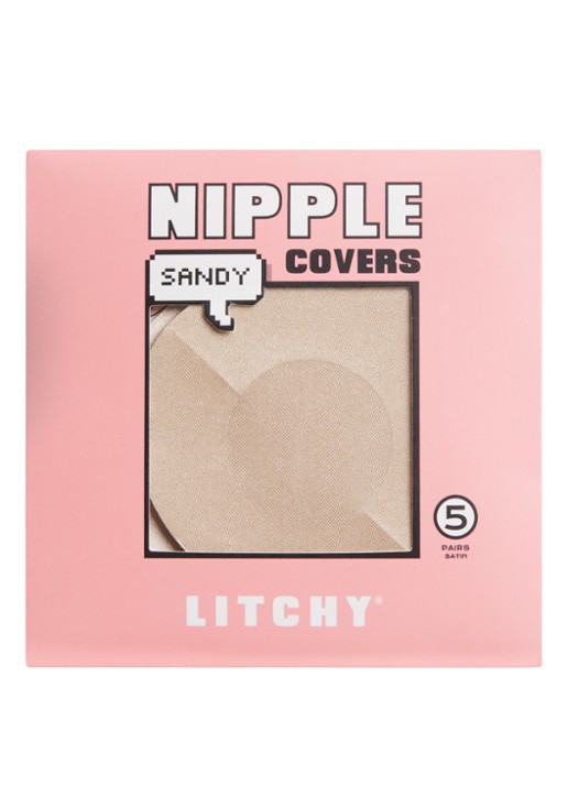 Litchy Nipple cover in 5-pack  - voorkant beige