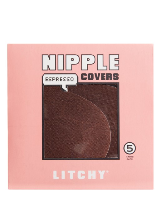Litchy Nipple cover in 5-pack  - voorkant 2 bruin