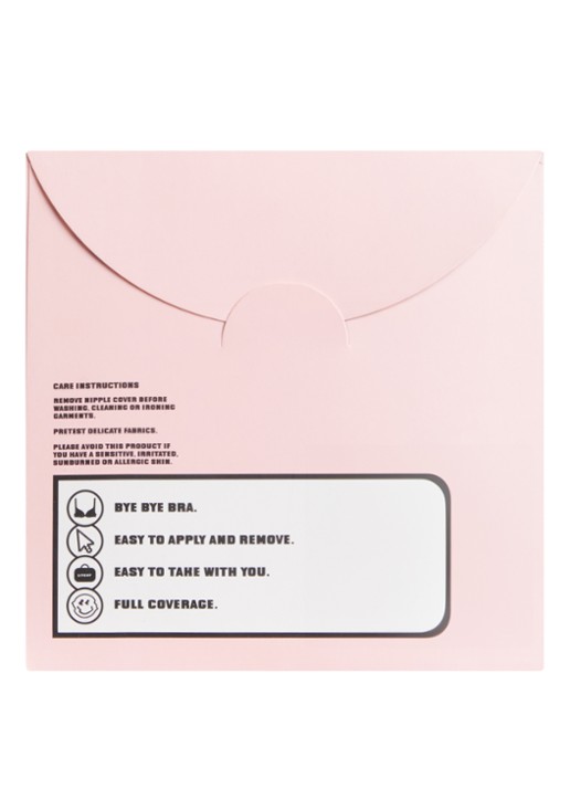 Litchy Nipple Cover tepelplakker in 5-pack  - achterkant donkerbruin
