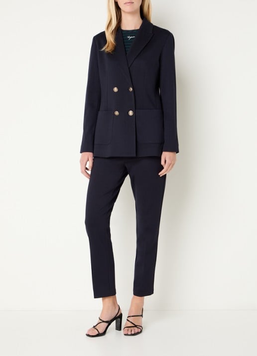 Liu Jo Blazer met opgestikte zakken - voorkant 2 donkerblauw