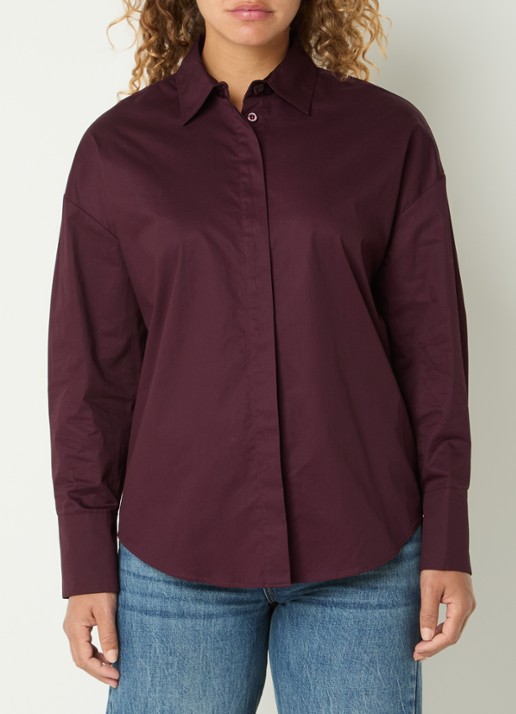 Liu Jo Blouse met cut out detail - achterkant 5 aubergine