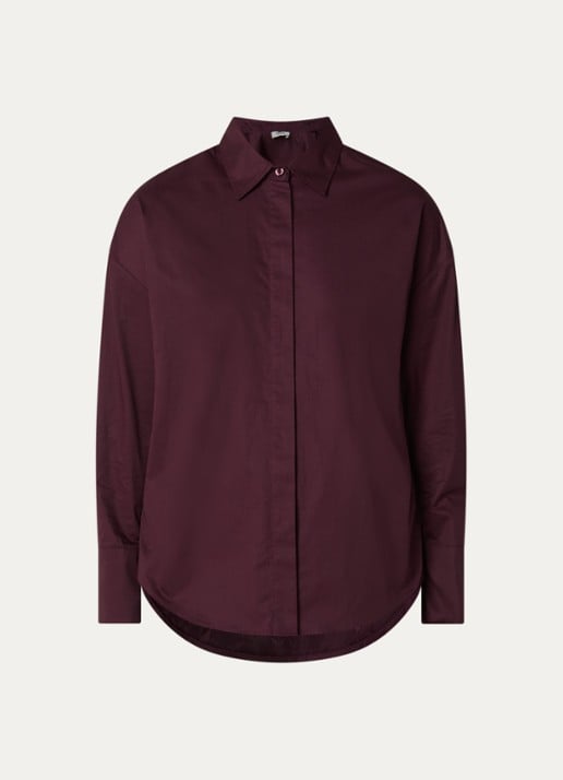 Liu Jo Blouse met cut out detail - voorkant aubergine