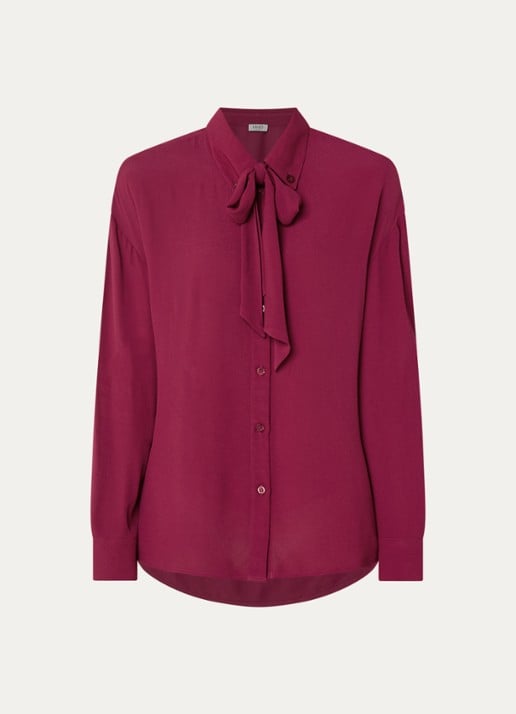 Liu Jo Blouse met sjaalkraag - voorkant 2 rood