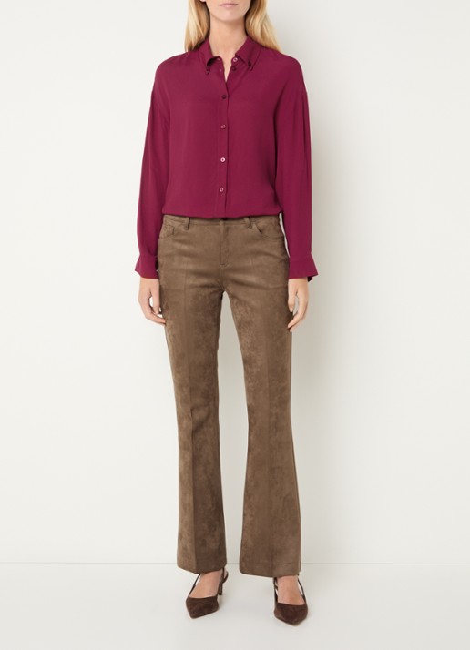 Liu Jo Blouse met sjaalkraag - voorkant 3 rood