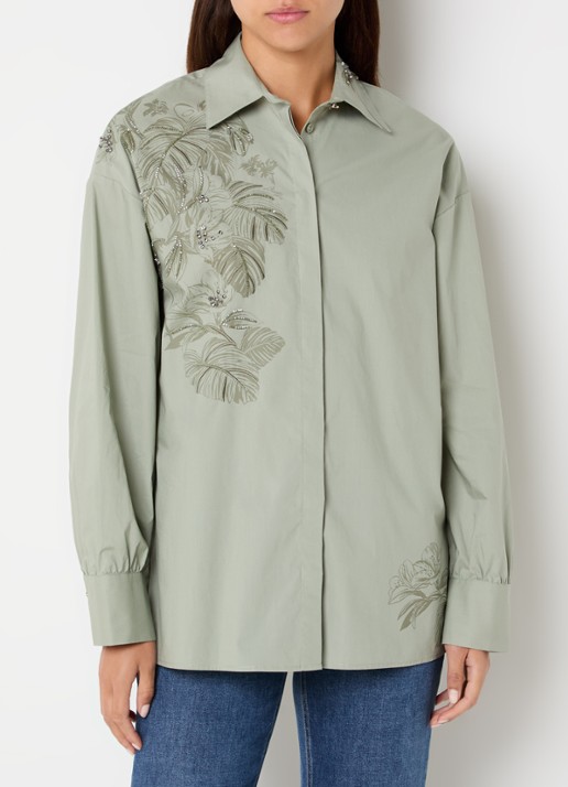 Liu Jo Camicia blouse met print en strass