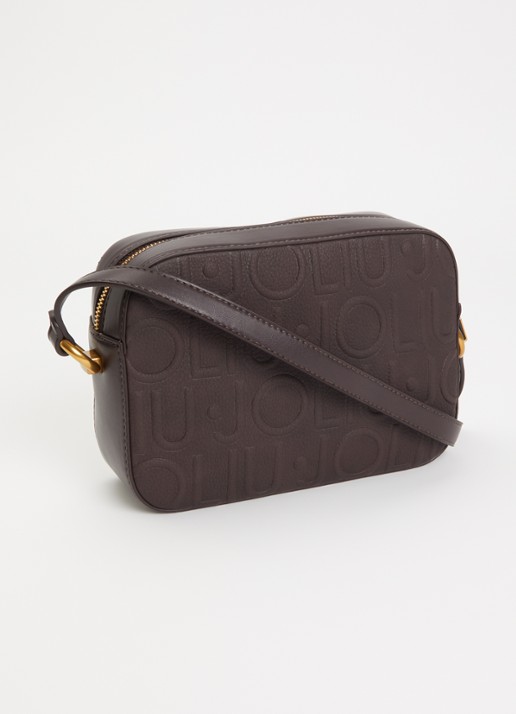 Liu Jo Crossbody tas met logoprint  - achterkant donkerbruin