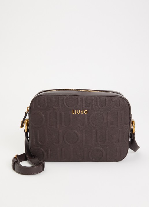 Liu Jo Crossbody tas met logoprint  - voorkant 5 donkerbruin