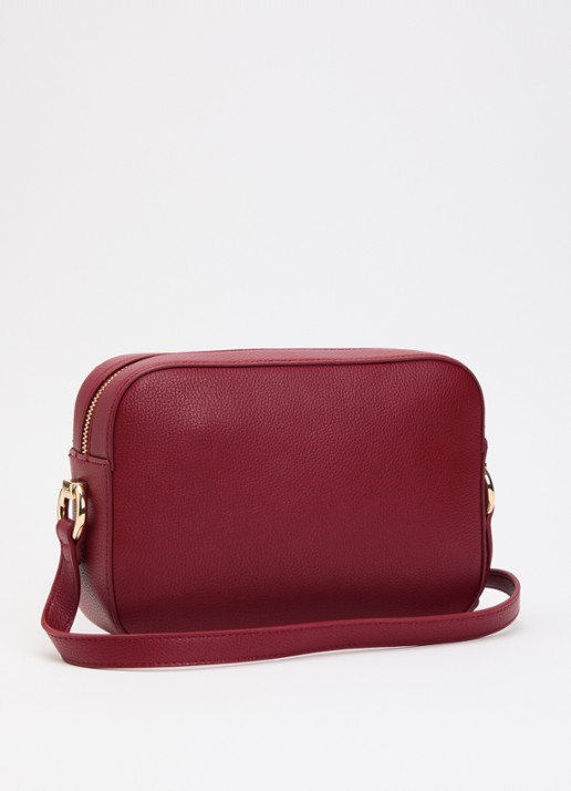 Liu Jo Crossbodytas met logo en verstelbare schouderriem  - achterkant 5 donkerrood