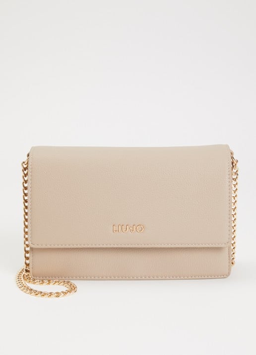 Liu Jo Crossbodytas met logo  - voorkant beige
