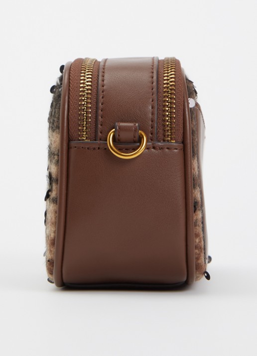 Liu Jo Crossbodytas met pailletten en afneembare schouderriem  - detail 3 bruin