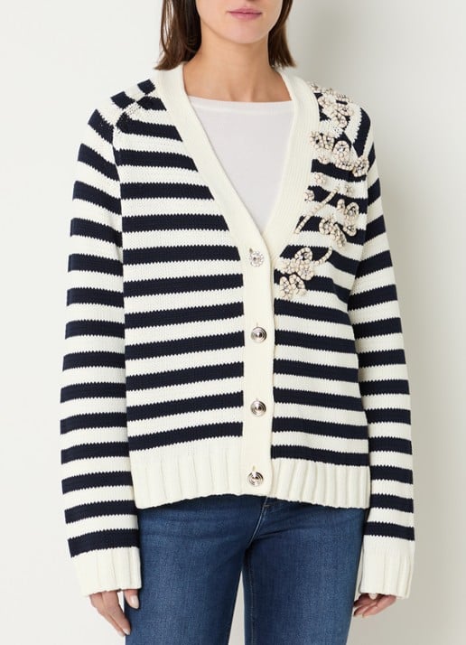 Liu Jo Fijngebreid vest met strass