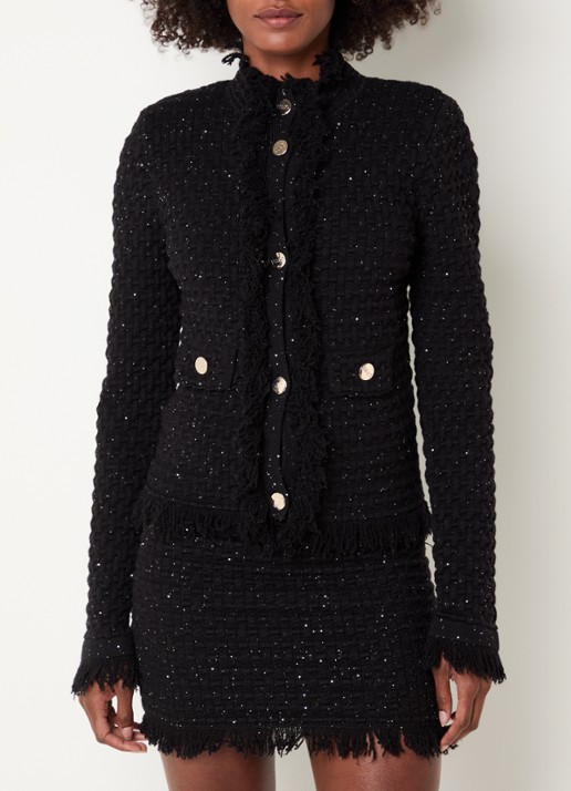 Liu Jo Giacca jack met tweed-look - detail 3 zwart