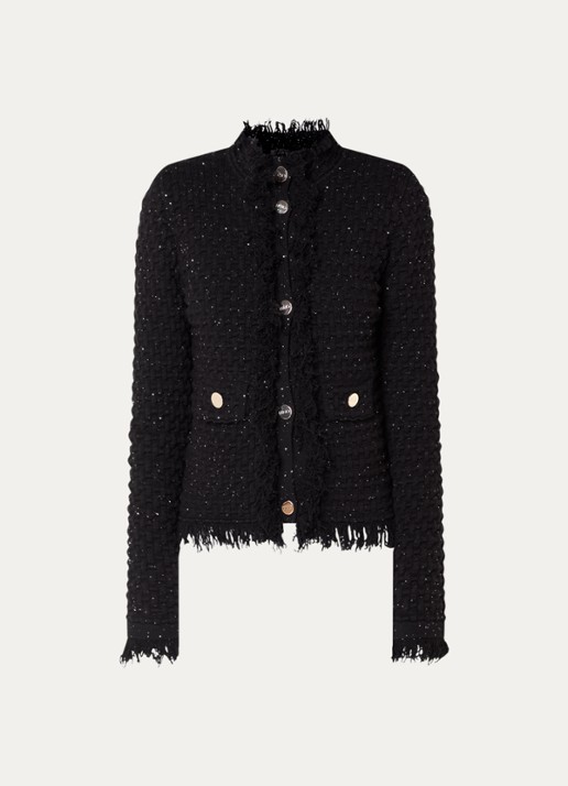 Liu Jo Giacca jack met tweed-look - voorkant zwart