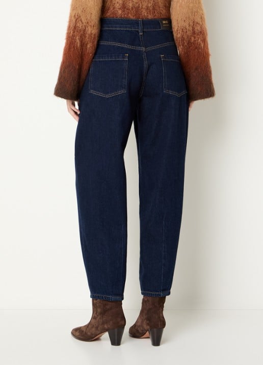 Liu Jo High waist balloon fit jeans met donkere wassing - achterkant 5 indigo