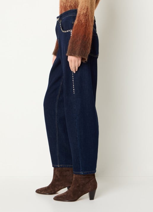 Liu Jo High waist balloon fit jeans met donkere wassing - detail 4 indigo