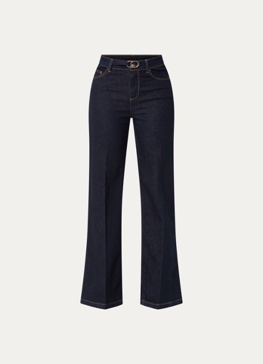 Liu Jo High waist flared fit jeans met gekleurde wassing - voorkant 3 wit