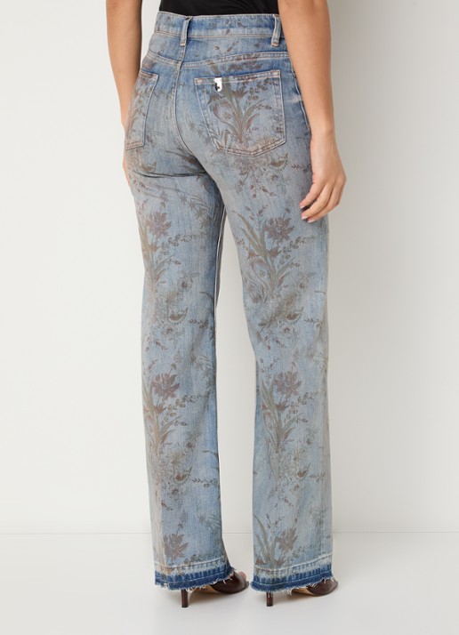 Liu Jo High waist flared fit jeans met gekleurde wassing - achterkant 5 indigo