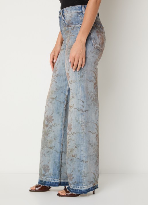 Liu Jo High waist flared fit jeans met gekleurde wassing - detail 4 indigo