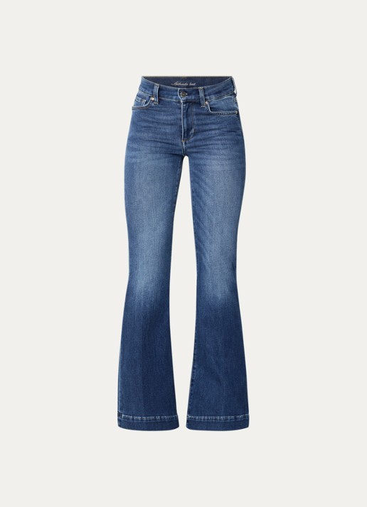 Liu Jo High waist flared fit jeans met medium wassing - voorkant 3 indigo