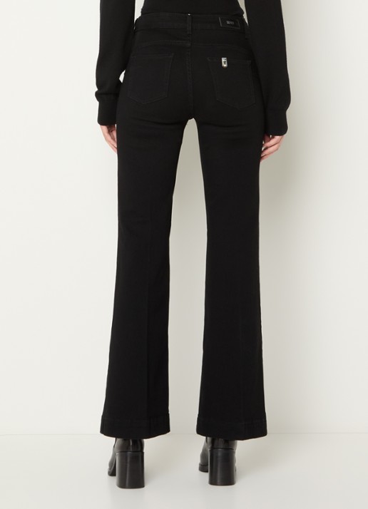 Liu Jo High waist flared jeans met steekzakken - achterkant zwart