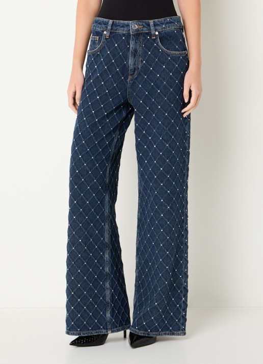 Liu Jo High waist flared jeans met strass en steekzakken