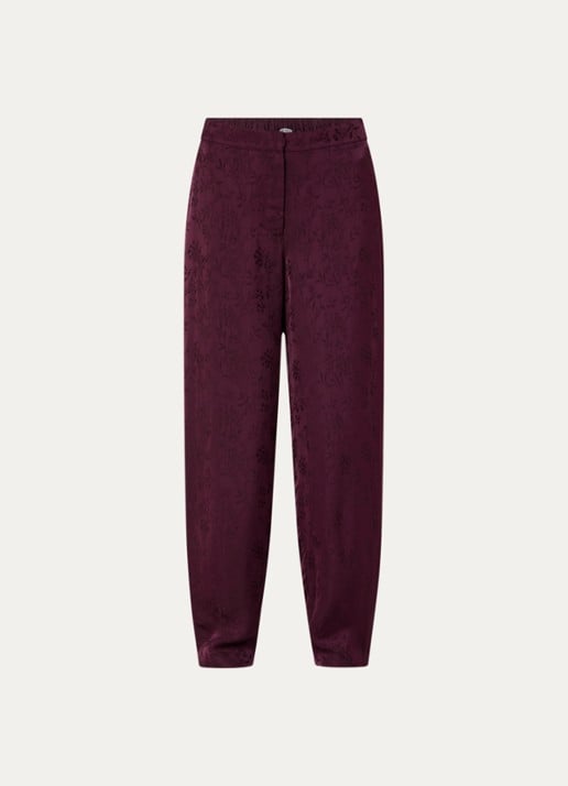 Liu Jo High waist loose fit broek van satijn met print
