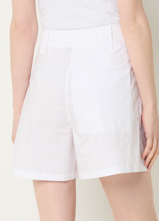Liu Jo High waist loose fit korte broek met steekzakken - achterkant wit
