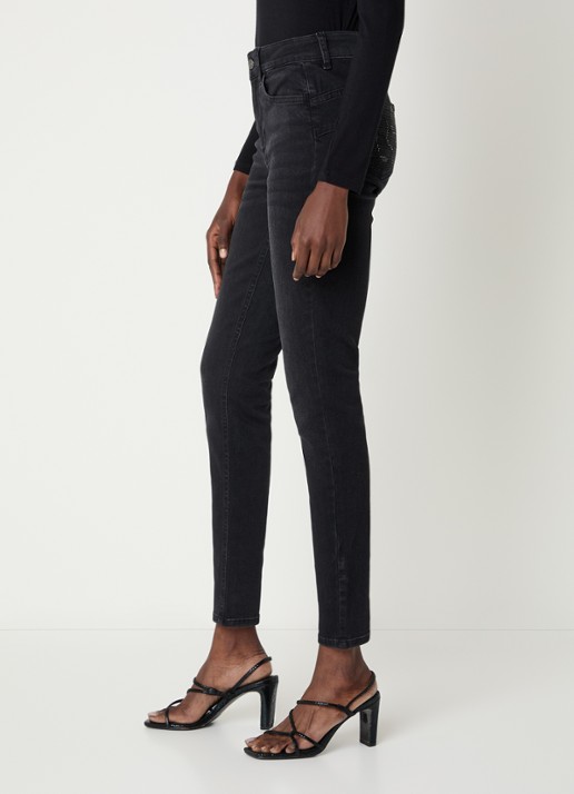Liu Jo High waist skinny jeans met gekleurde wassing - detail 2 zwart