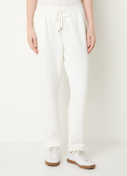 Liu Jo High waist tapered fit broek met logo en strass