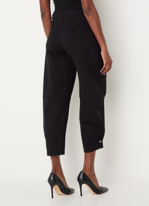 Liu Jo High waist tapered fit pantalon met steekzakken - achterkant 4 zwart