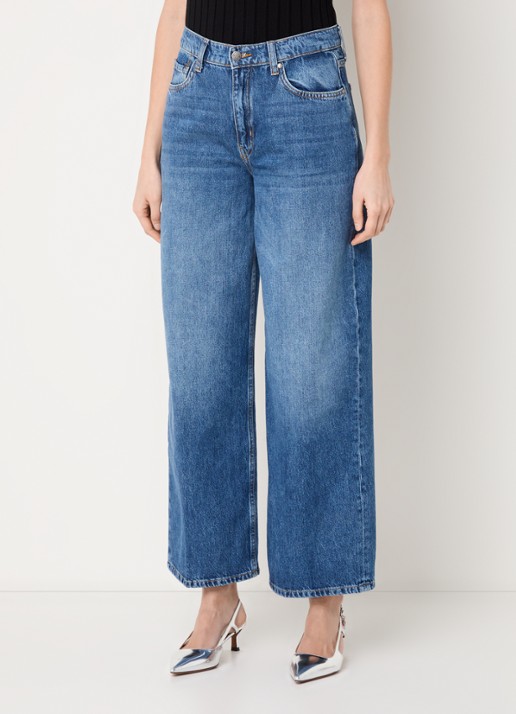 Liu Jo High waist wide leg jeans met medium wassing