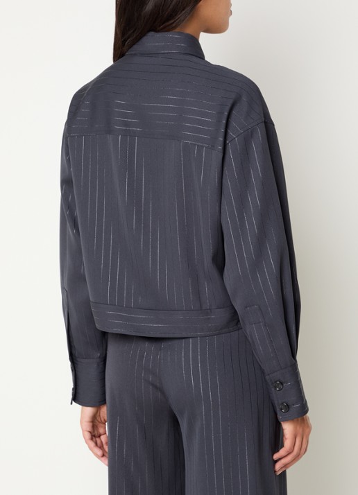 Liu Jo Jack met strass en streepprint - achterkant 2 grijs